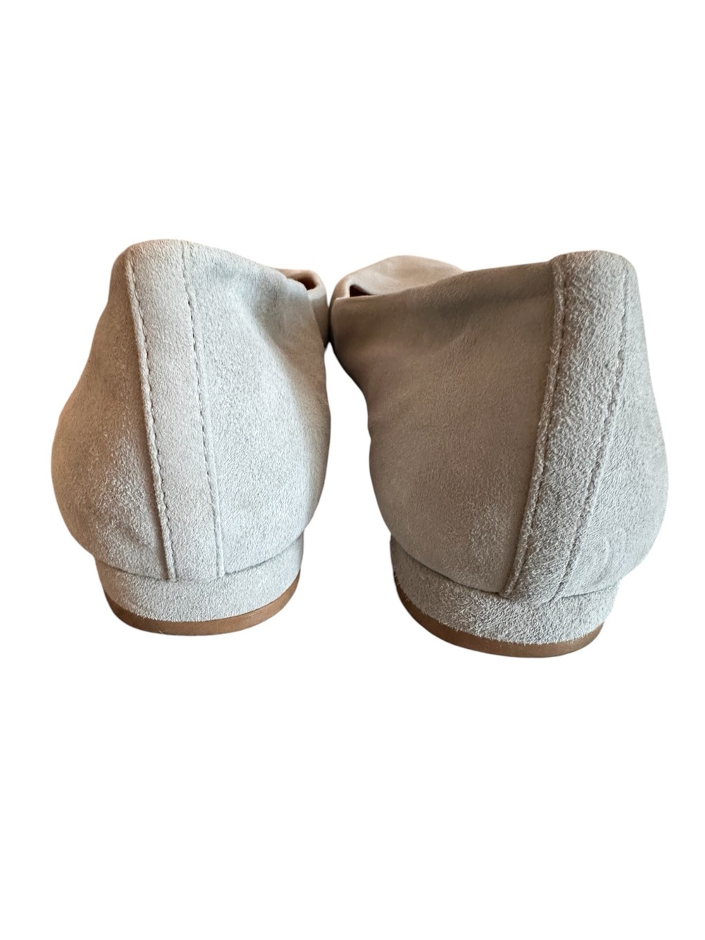 ANTONIO MELANI Light Gray Leather Ballet Flats - Picture 4 of 7